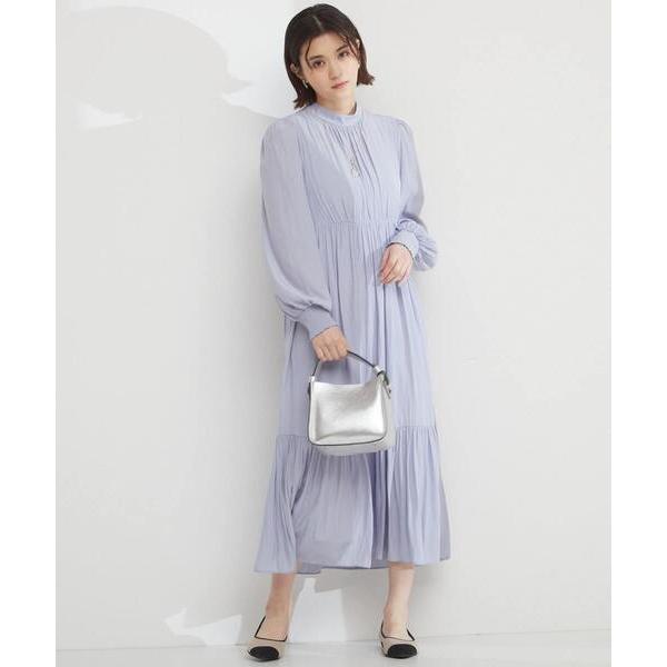 ワンピース ハイネックギャザーワンピース