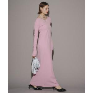 ワンピース レディース 2way Uneck rib long dress/2way Uネックリブロングドレス｜zozo