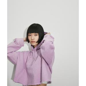 パーカー レディース 「一部サイト限定」「GANNI」Isoli Cropped Oversized Hoodie｜zozo