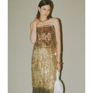 yae ヤエ バックスリットファスナージレ yae(ﾔｴ) | 9 Fastener slit satin dress ¥10,000+tax スリットが