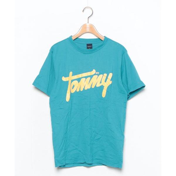 「TOMMY」 半袖Tシャツ M ブルー メンズ