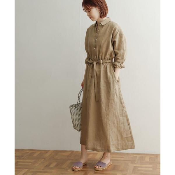 「URBAN RESEARCH DOORS」 シャツワンピース MEDIUM ベージュ レディース