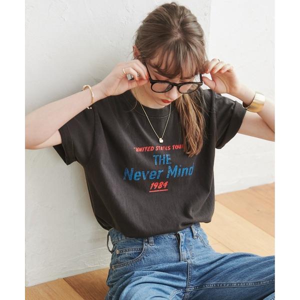 「ANGIE」 半袖Tシャツ LARGE ダークグレー レディース