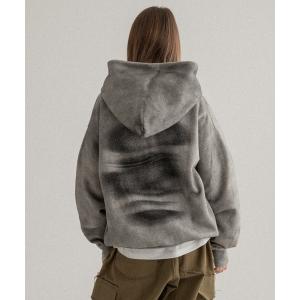 パーカー メンズ BIO-WASH BACK PRINT HOODIE/ バイオウォッシュバックプリントフーディー