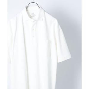 「SHIPS any」 半袖ポロシャツ MEDIUM ホワイト メンズ