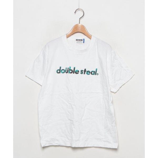 「DOUBLE STEAL」 半袖Tシャツ M ホワイト メンズ