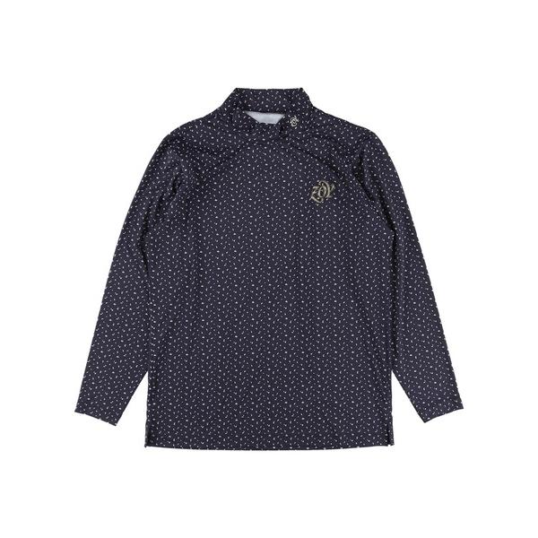 MENS トライアングルドットプリント 長袖モックネック メンズ