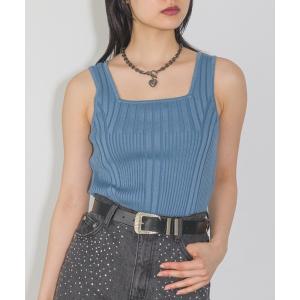 タンクトップ ノースリーブ ミントヤーンスクエア...の商品画像