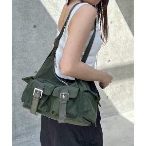 ショルダーバッグ バッグ ハトメダブルポケットBAG レディース