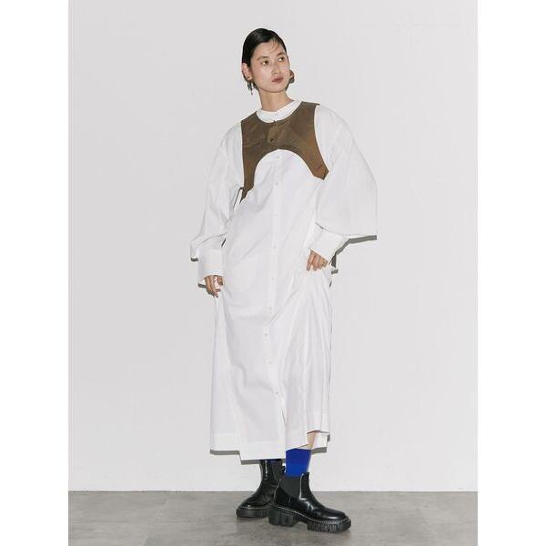 シャツワンピース W TRIANGLE TUCK SH OP / ダブルトライアングルタックシャツワ...