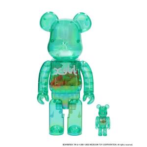 フィギュア BE@RBRICK X-girl CLEAR GREEN 100% ＆ 400% レディース  
