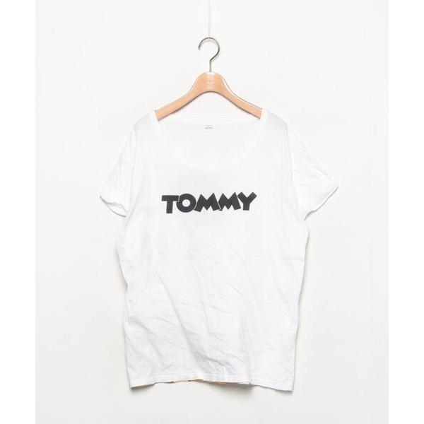 「TOMMY」 半袖Tシャツ M ホワイト レディース