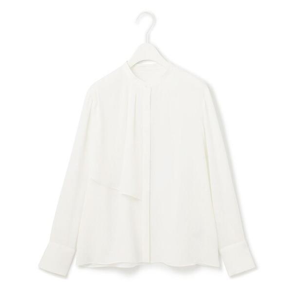 ブラウス シャツ 「速乾・洗える」BackSatinAmunzen ラッフルデザインブラウス レディ...