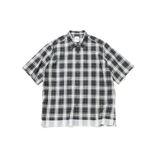 シャツ 半袖 LINE CHECK S/S SHIRT メンズ レディース