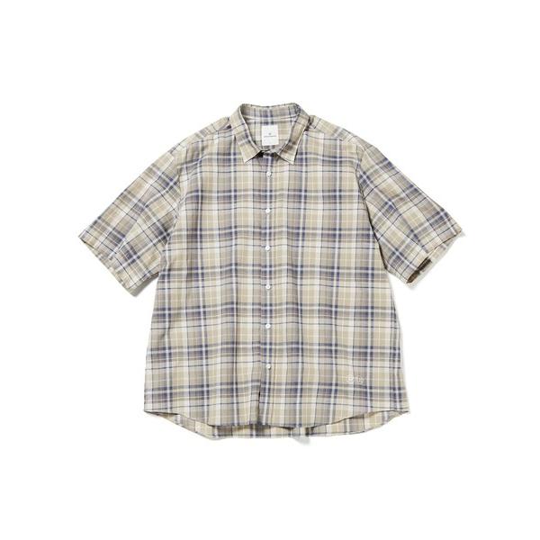 シャツ 半袖 LINEN CHECK S/S SHIRT メンズ レディース