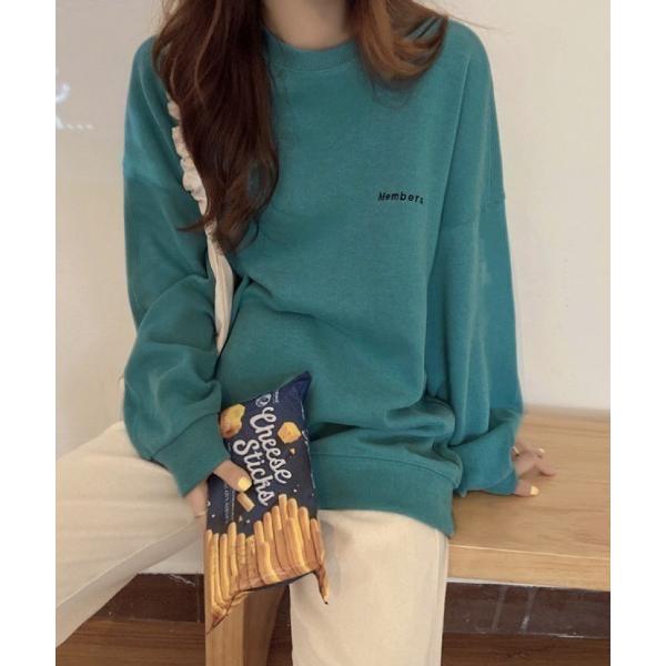 トレーナー スウェット 24SS/ ユニセックス　バック刺繍　ビッグシルエットカラフルプルオーバー ...