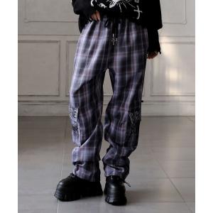 パンツ チェック柄ゆる地雷パンツ レディースの商品画像