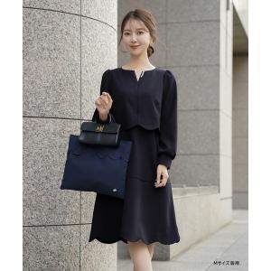 ワンピース フロントファスナー スカラップ ワンピース le reve vaniller