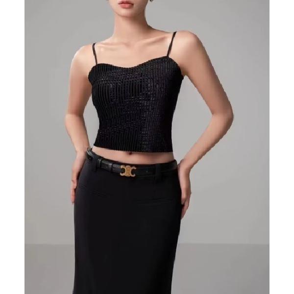 キャミソール ブラカップ付ききらきら光沢キャミソール