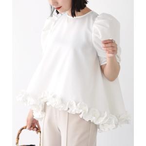 Fit more（フィットモア） ジャガード袖切替トップス レディース 