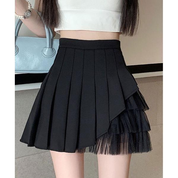 スカート アシメ レイヤード ミニスカート