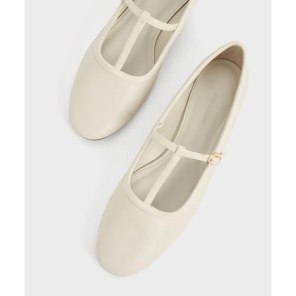 パンプス ティーバー メリージェーンフラット