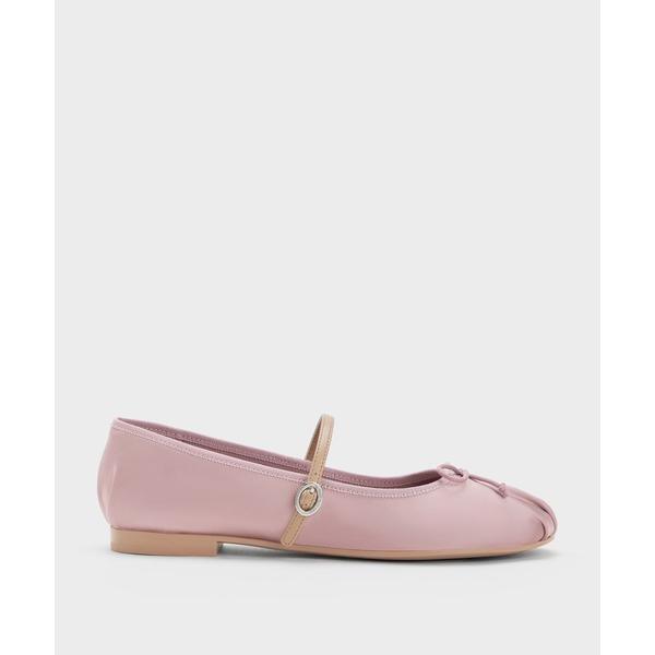 バレエシューズ パンプス サテンボウ メリージェーンフラット