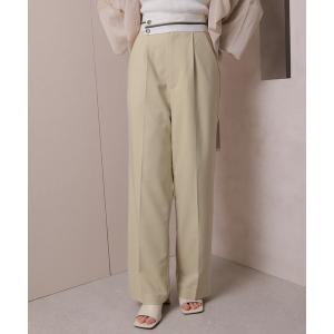 パンツ バイカラーウエストレイヤードパンツ レディース