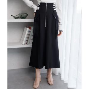 スカート ワークポケットZIPセミフレアスカート