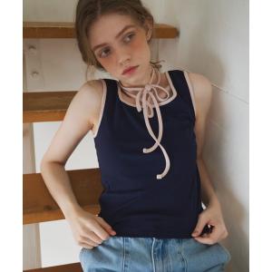 タンクトップ ノースリーブ 「 ZOZO限定 」cup in bi color camisole/配色タンクトップ「カップ付き」 レディース