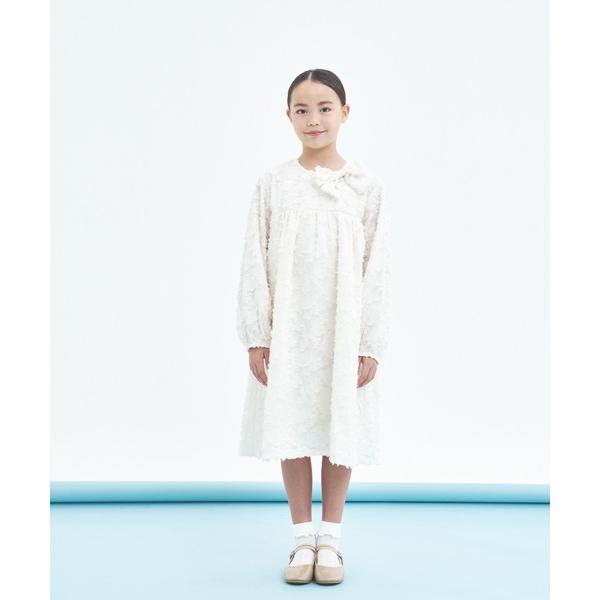 ワンピース フサフサジャガードワンピース キッズ 子供服 女の子