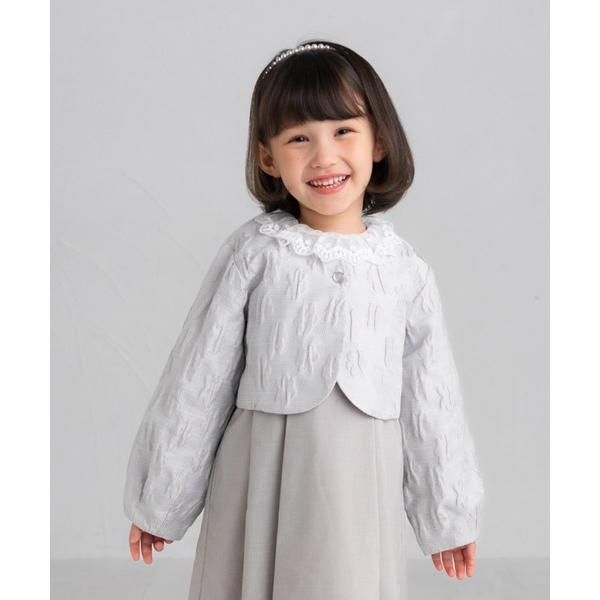 フォーマル 発表会 卒園式 入学式 フラワーふくれジャガードボレロ キッズ 子供服 女の子