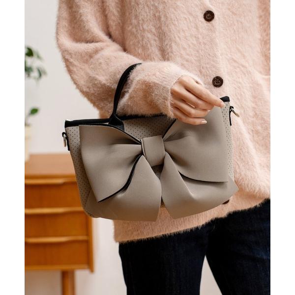 ショルダーバッグ バッグ ネオプレーン2wayリボンショルダーバッグ レディース