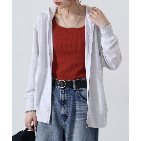 パーカー ミニ裏毛　無地ジップ パーカー メンズ レディース