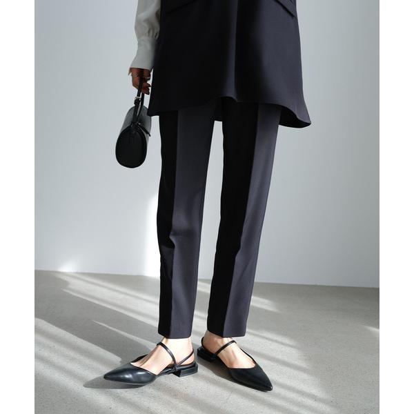 スラックス パンツ スリムテーパードパンツ レディース