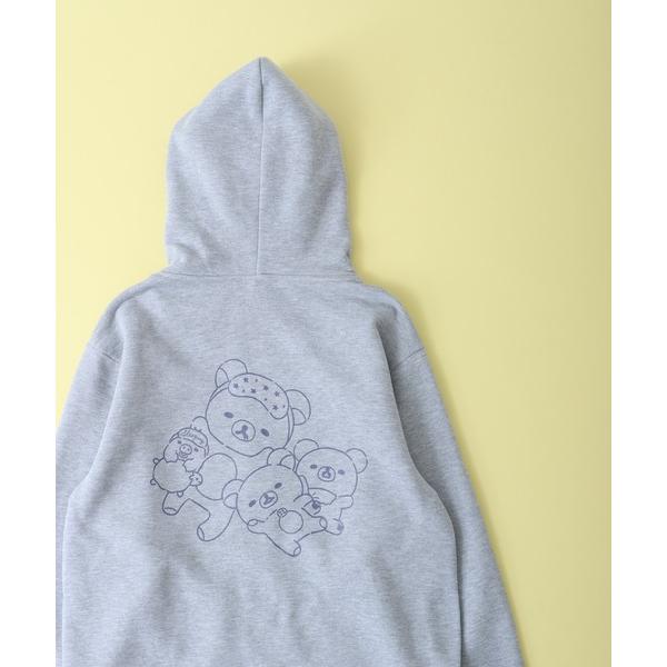 パーカー Rilakkuma リラックマ裏起毛フルジップパーカー レディース メンズ