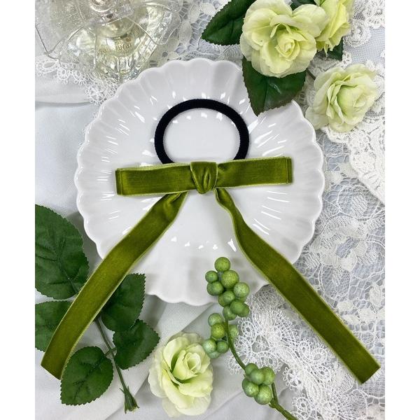 ヘアゴム スウェードリボンヘアゴム