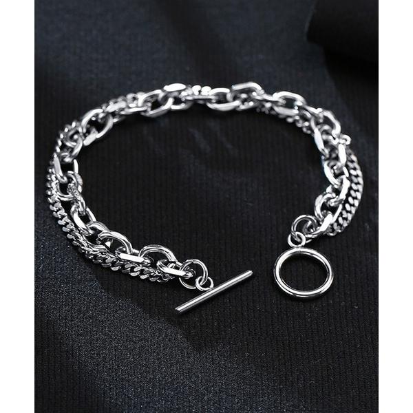 ブレスレット ２連チェーンマンテルブレスレット メンズ レディース