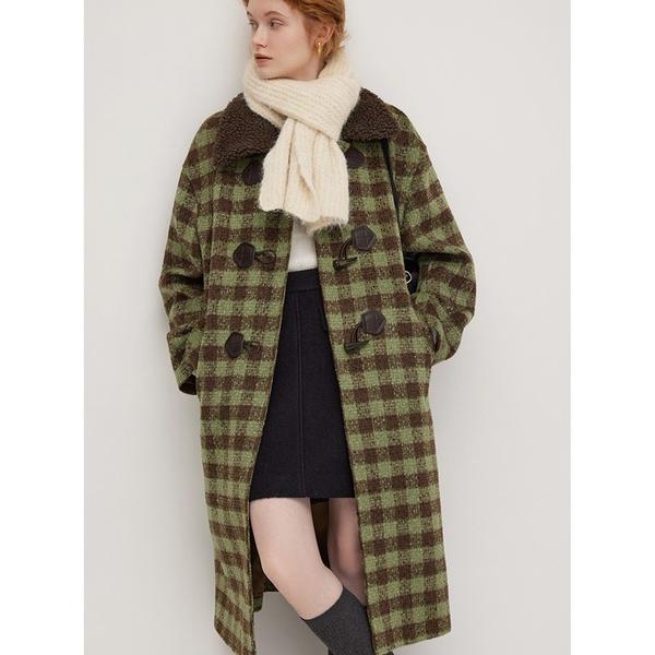 ダッフルコート コート ボアカラー ブロックチェック ダッフルコート FD23W301「Fano S...