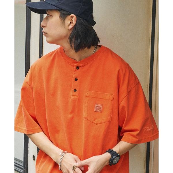 「MONO-MART」 「retock’s」半袖Tシャツ L オレンジ メンズ