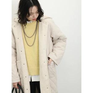 ブルゾン アウター キルト×ボアロングコート レディース