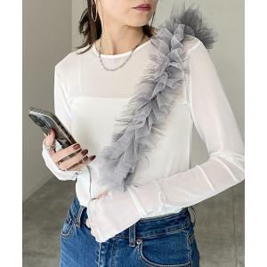 スマホショルダー チュールフリルスマホ携帯ショル...の商品画像