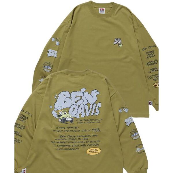 tシャツ Tシャツ メンズ 「BEN DAVIS(ベンデイビス)」SMOKE＆SCRIPT L/S ...