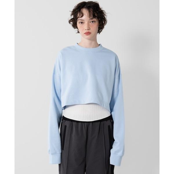 トレーナー スウェット 「ELOOPS」カジュアルクロップドトップススウェット レディース メンズ