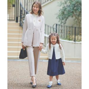 セットアップ ノーカラーコクーンペプラムスリムパンツスーツ レディース