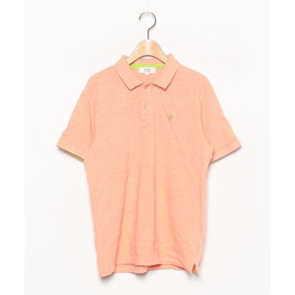 「B:MING by BEAMS」 刺繍半袖ポロシャツ M オレンジ メンズ
