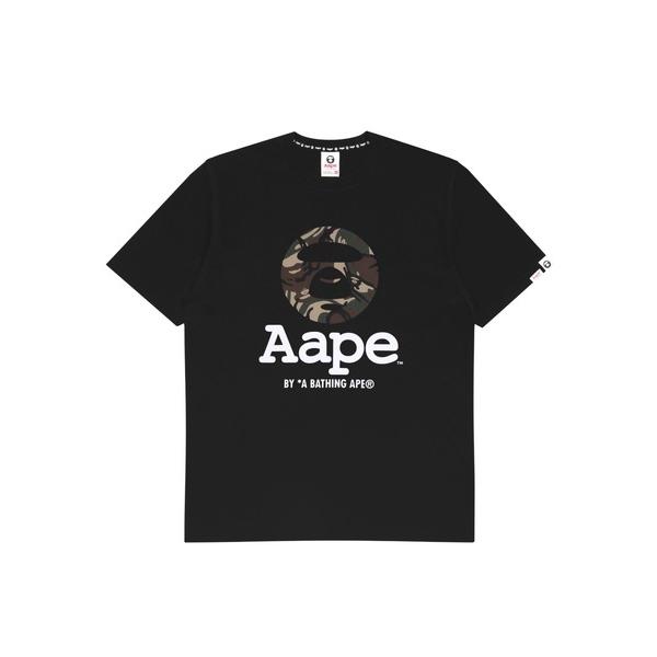 「AAPE BY A BATHING APE」 半袖Tシャツ LARGE ブラック メンズ