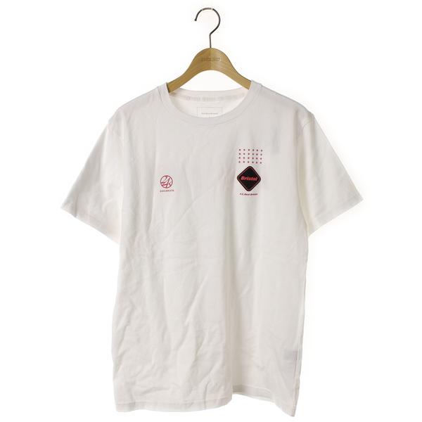 「F.C.R.B.」 半袖Tシャツ「24karatsコラボ」 L ホワイト メンズ