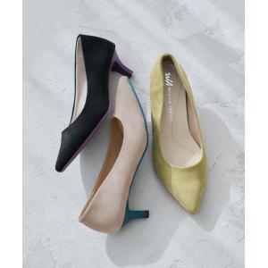 パンプス カラーソールポインテッドトゥパンプス 42103