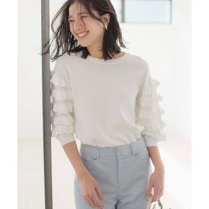 ニット レディース 「WEB限定カラーあり」MINA 袖フリルニットプルオーバー｜ZOZOTOWN Yahoo!店